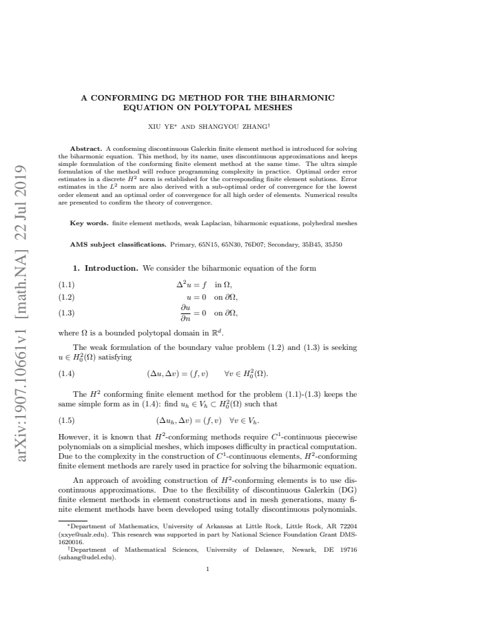 First page