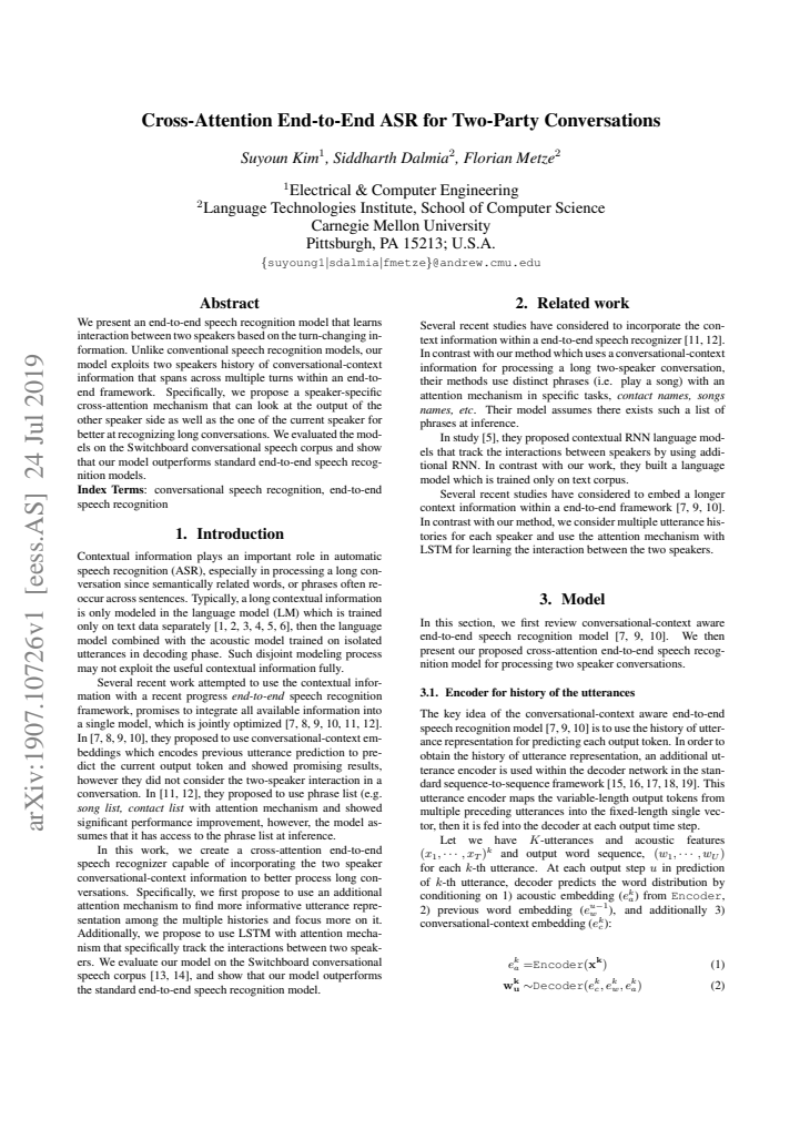 First page