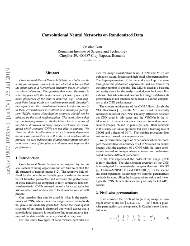 First page