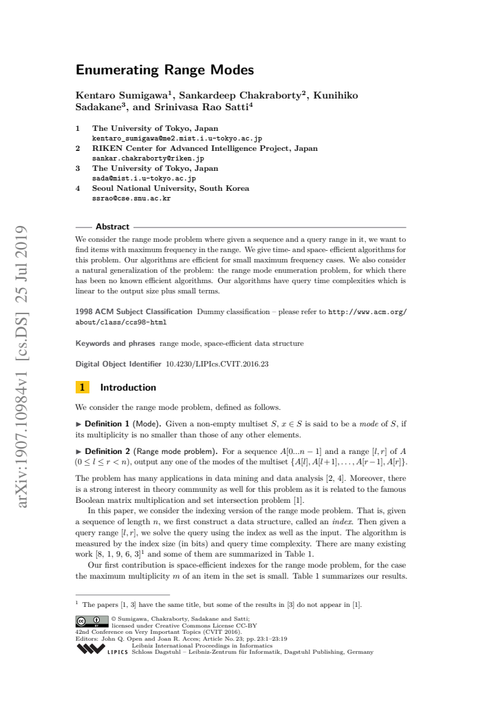 First page