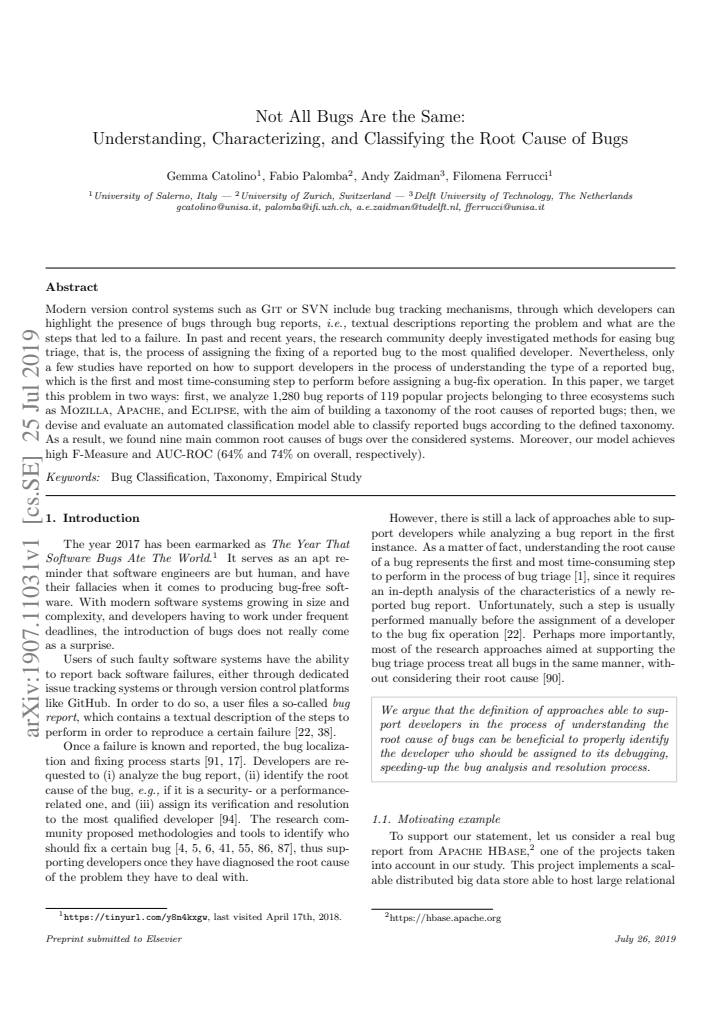 First page
