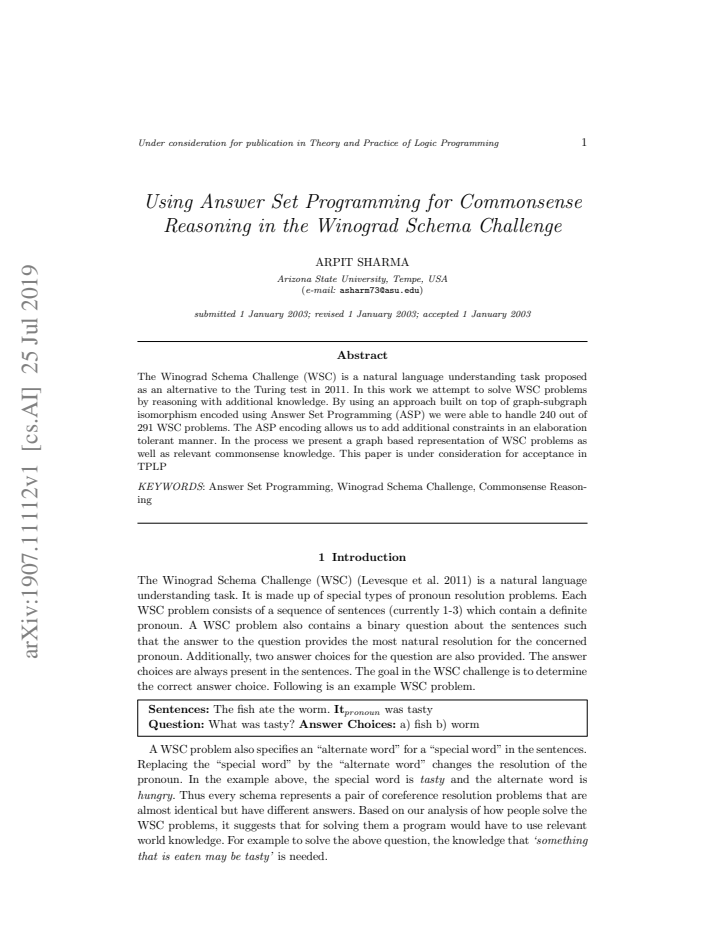 First page