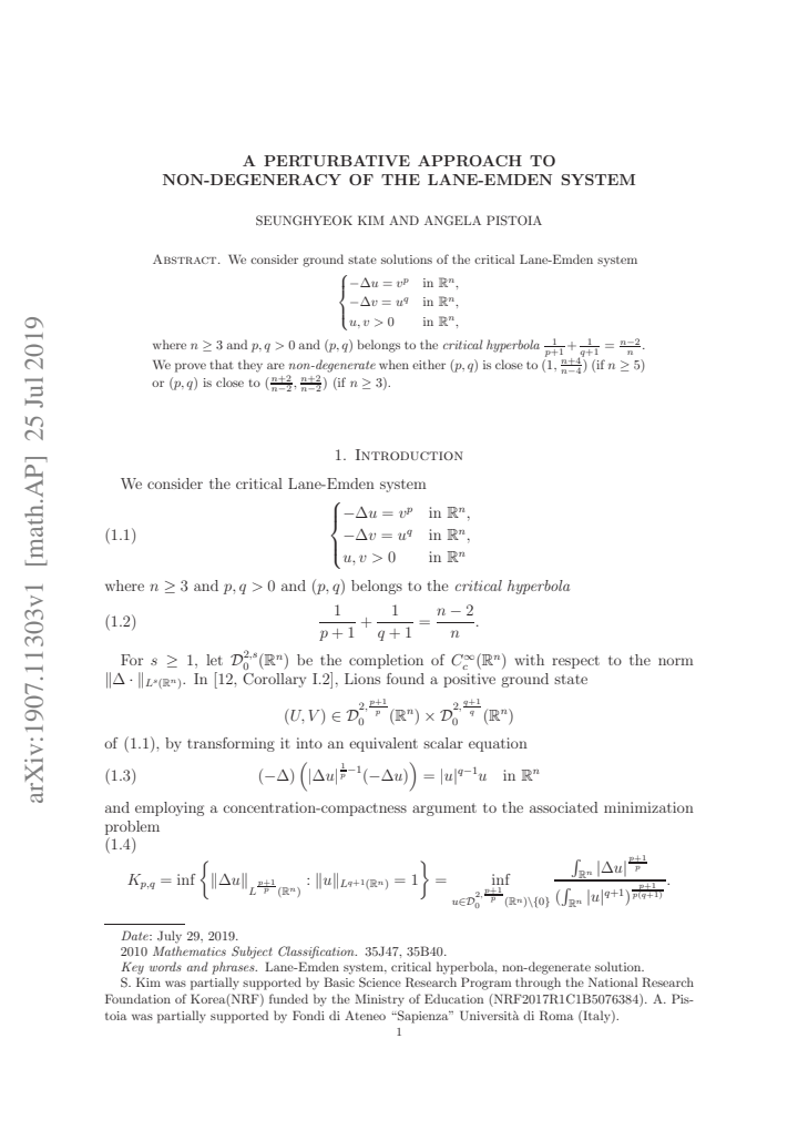 First page