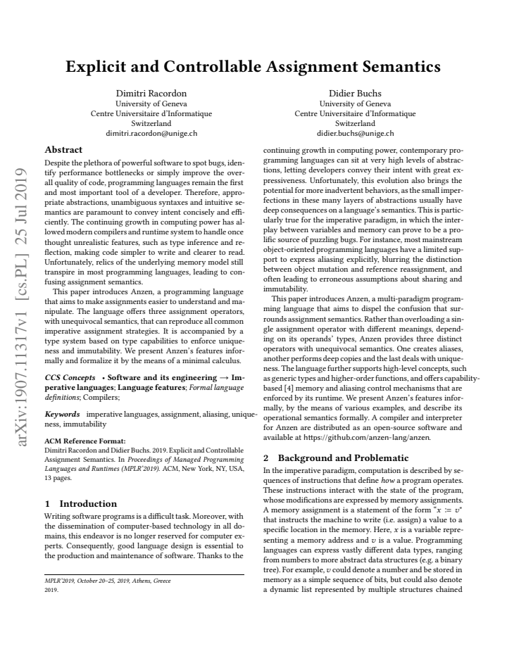 First page