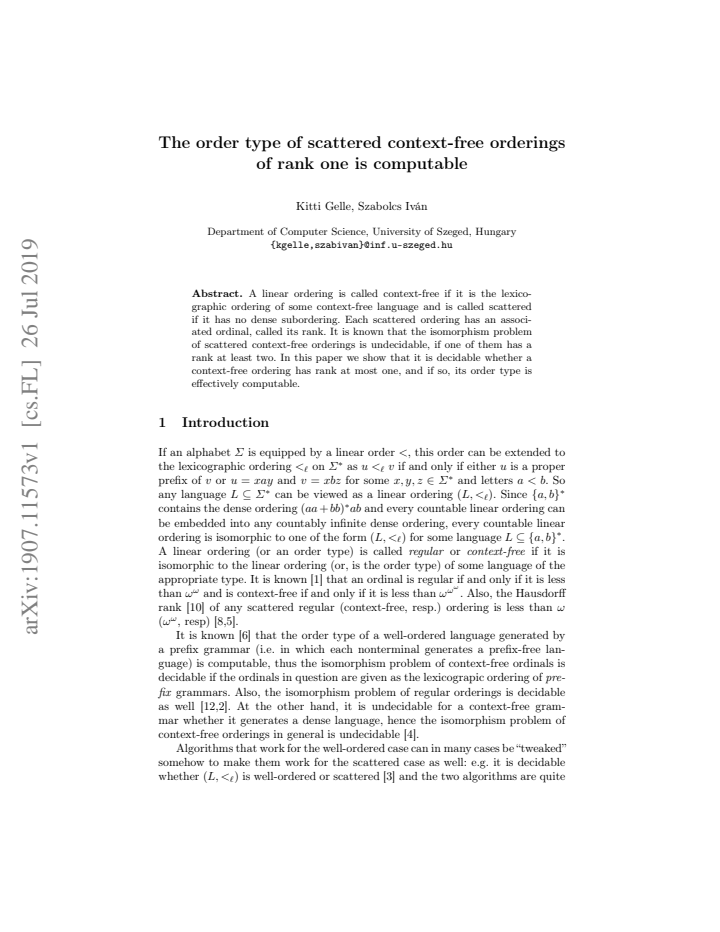 First page