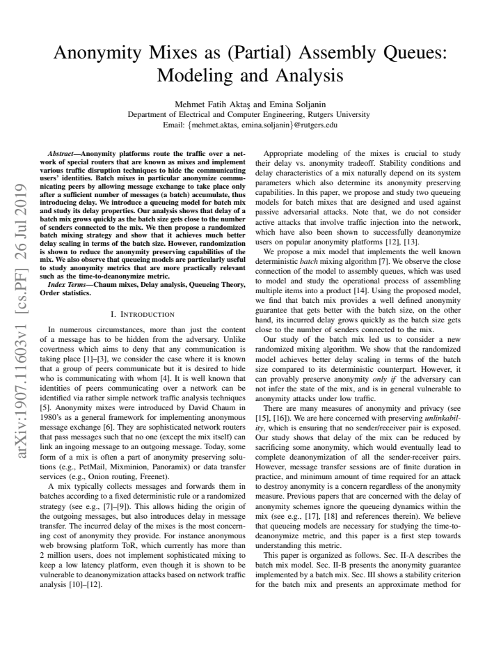 First page