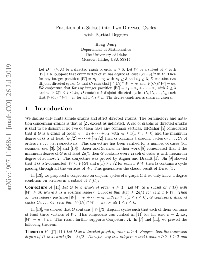 First page