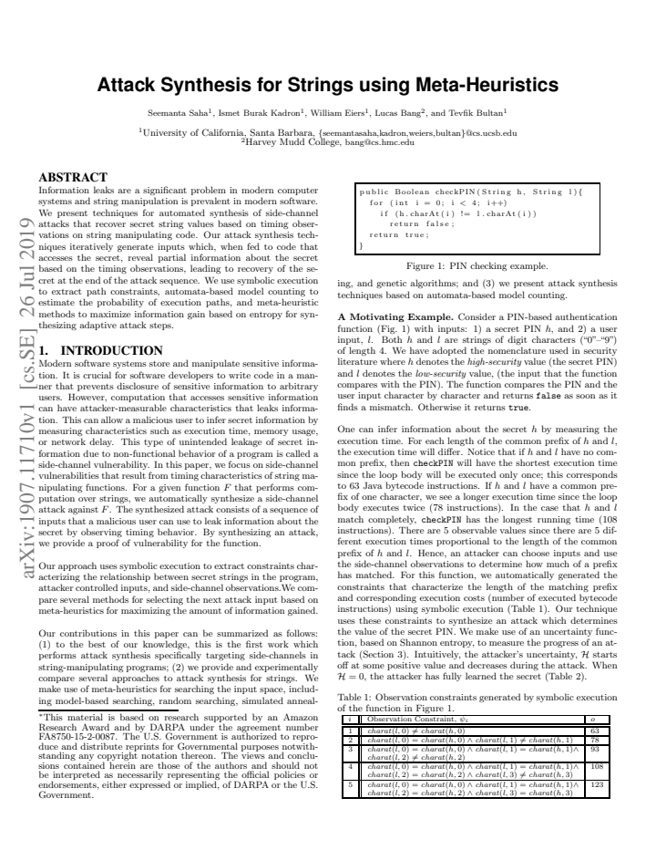 First page