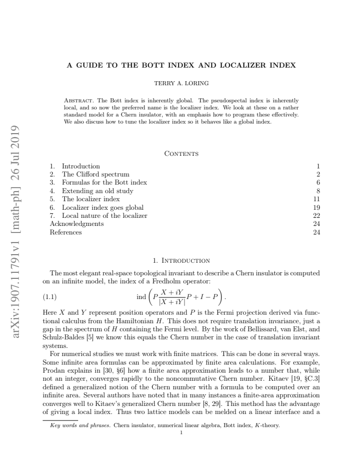 First page