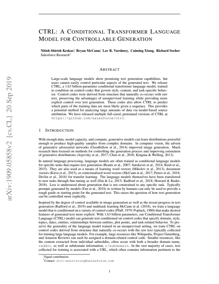 First page