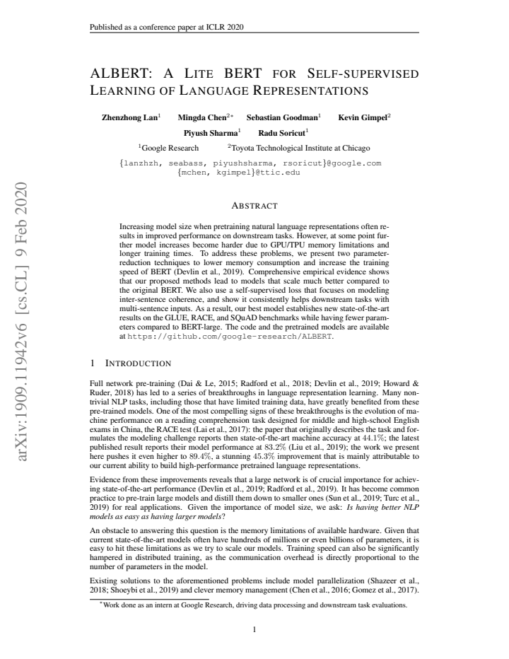 First page