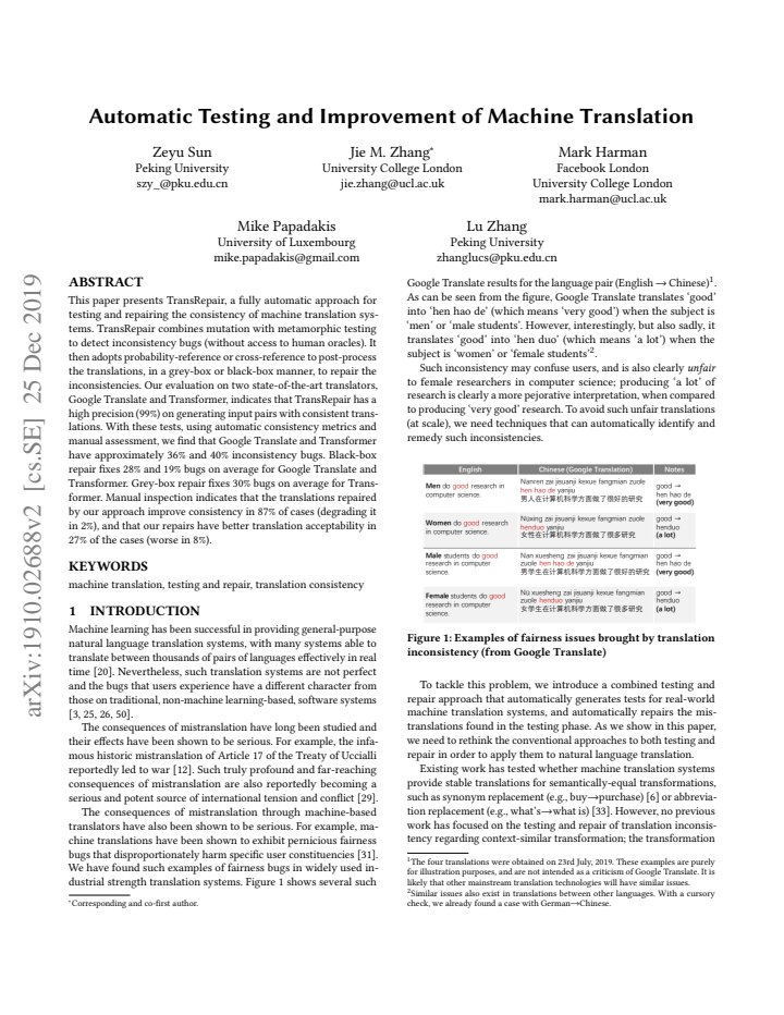 First page