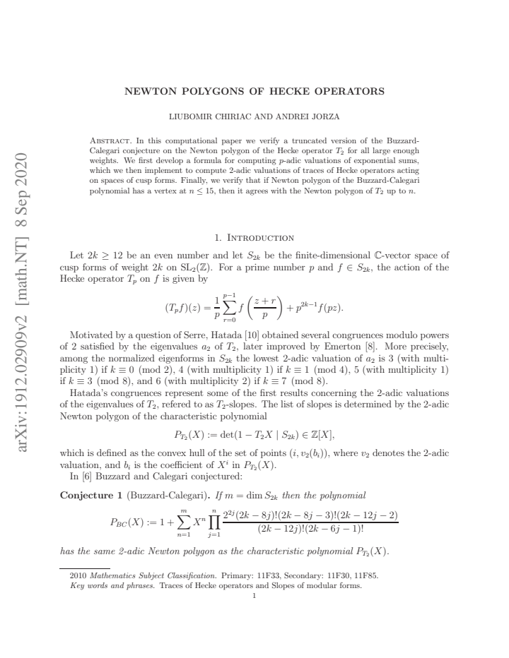 First page