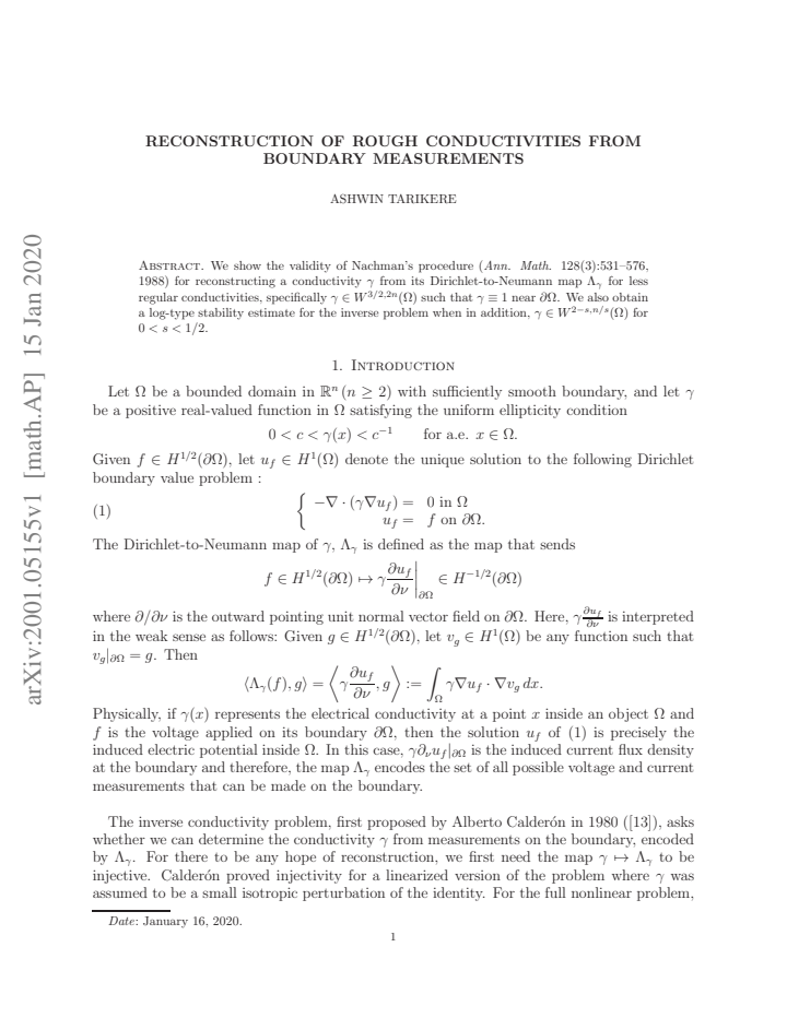 First page