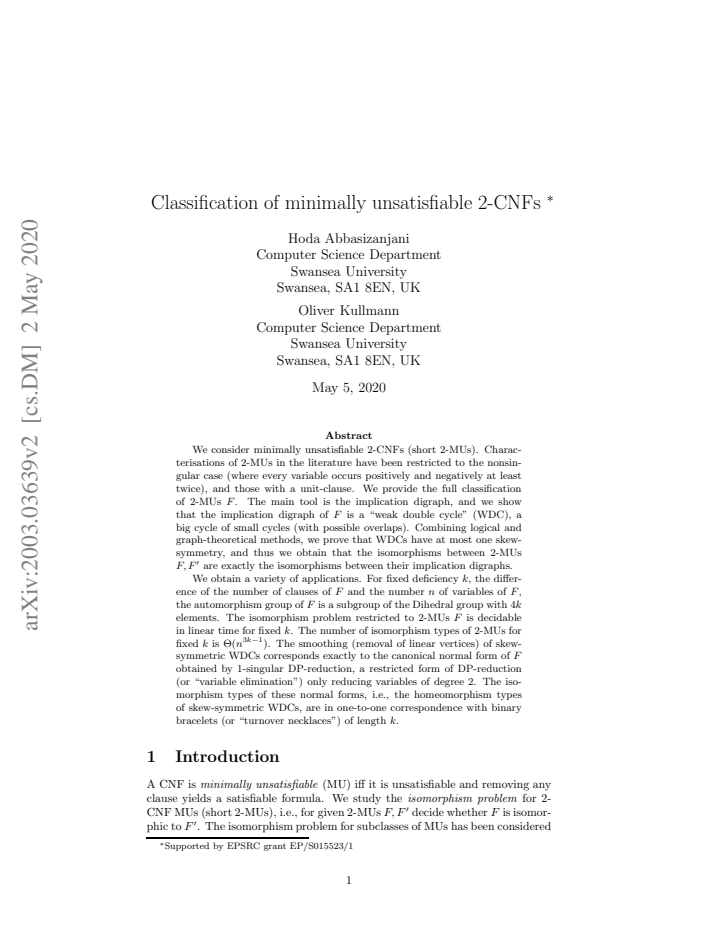 First page