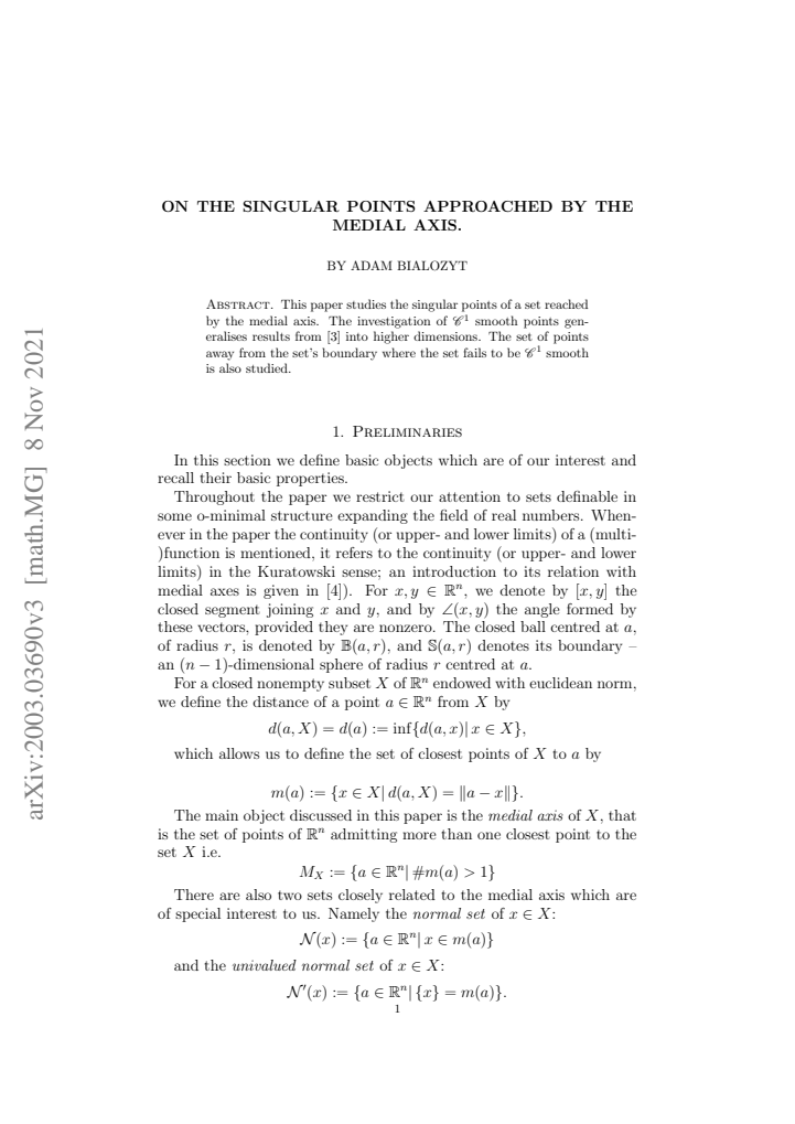 First page