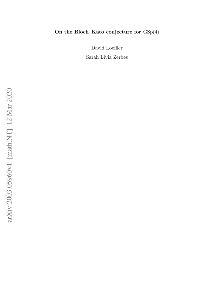 First page
