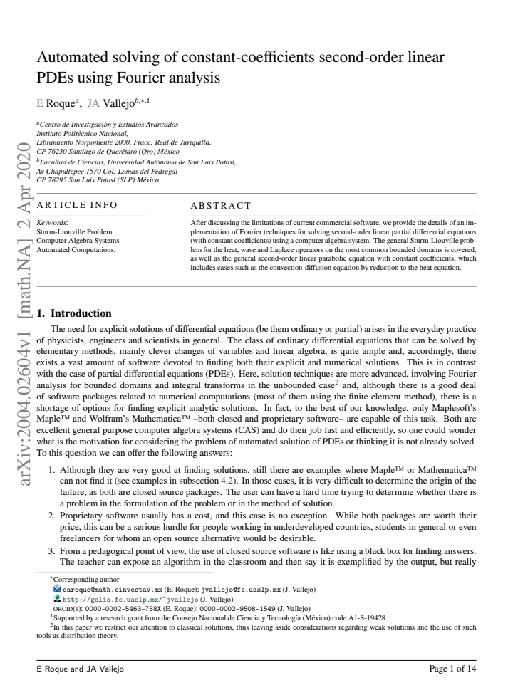 First page