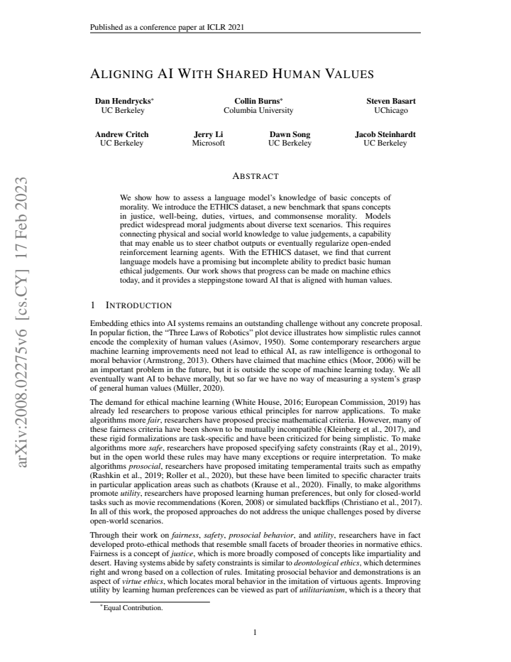 First page