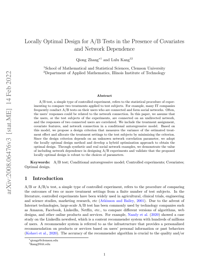 First page