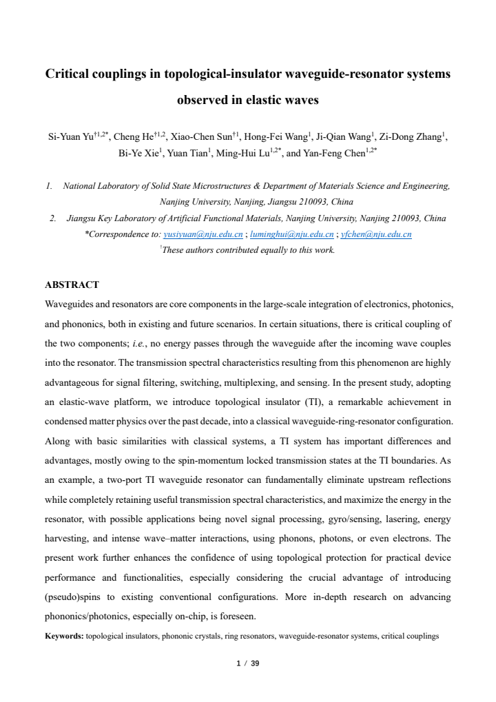 First page