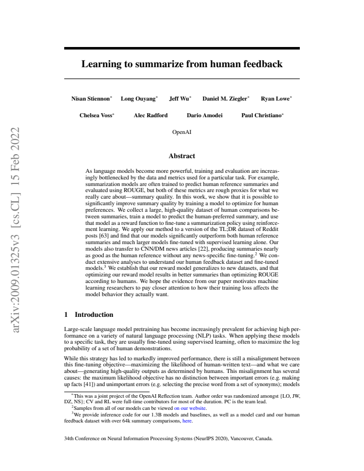 First page