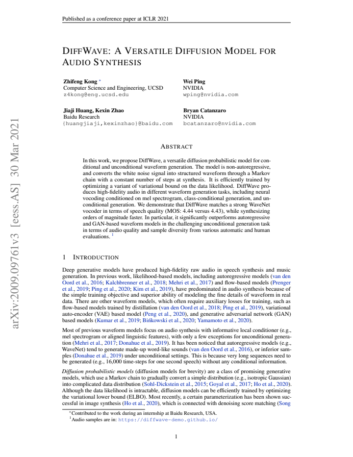 First page