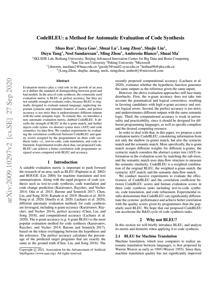 First page