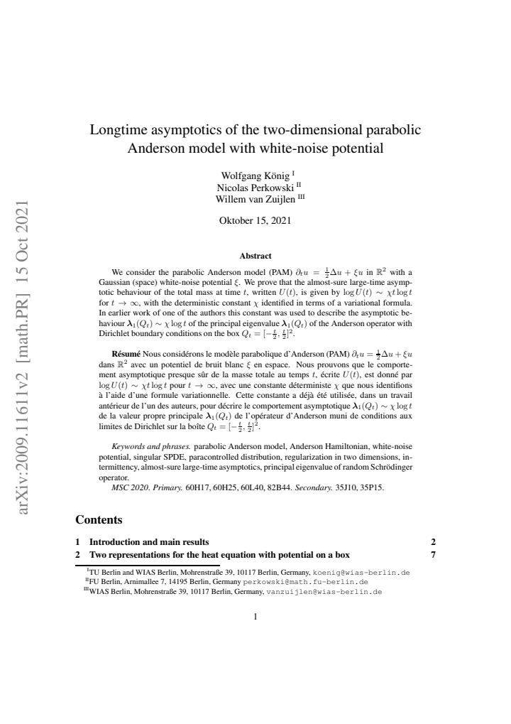 First page