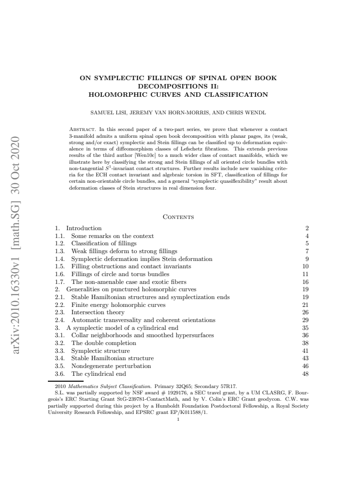 First page