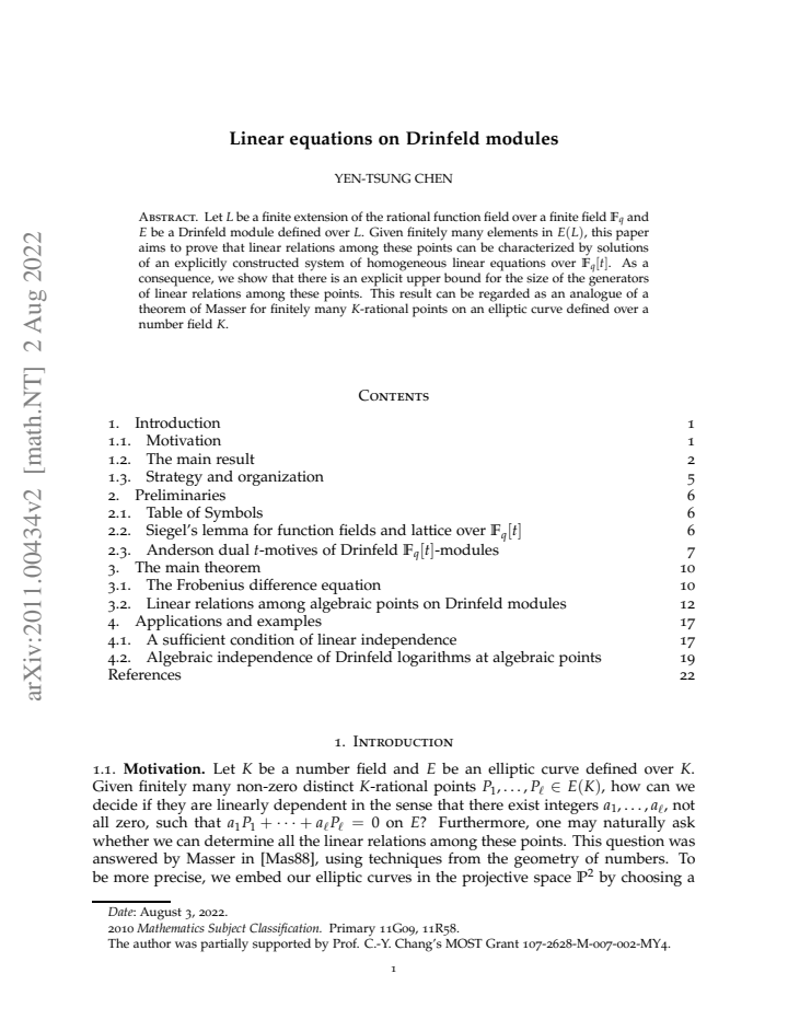 First page