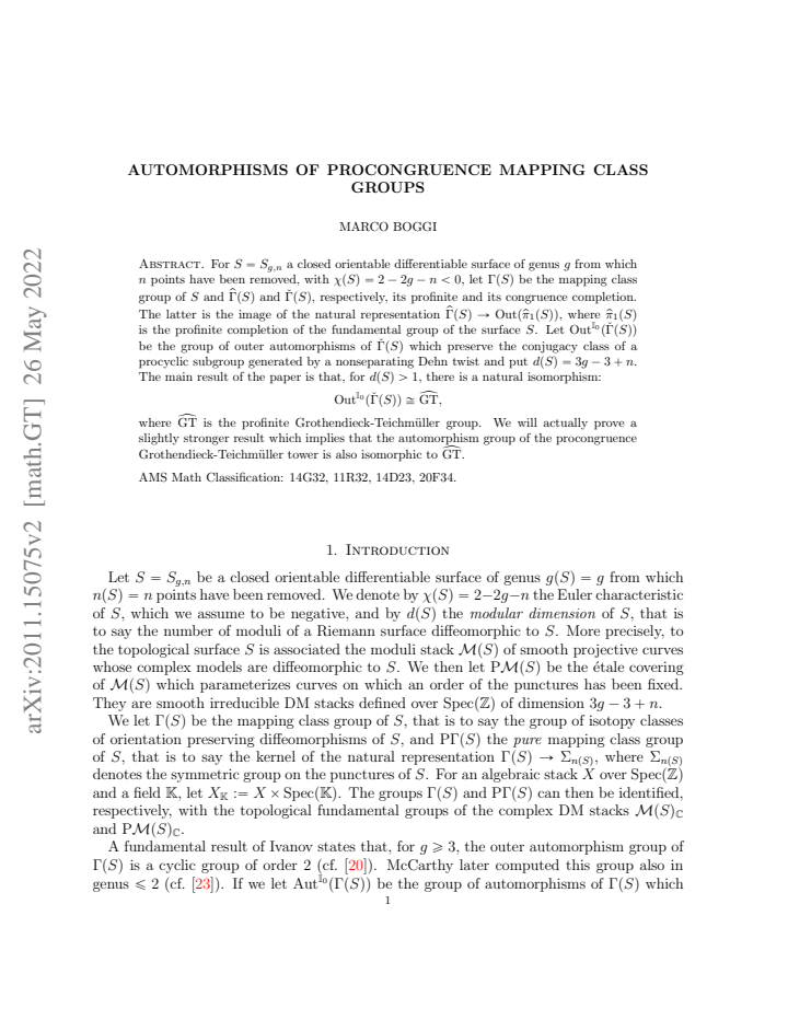 First page