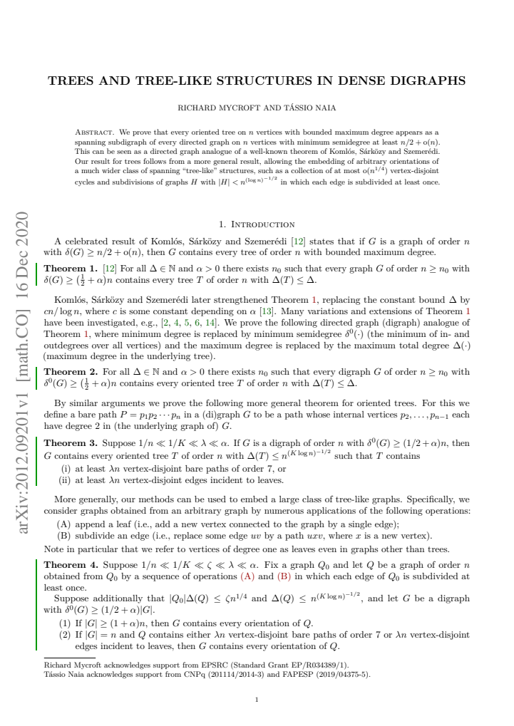 First page