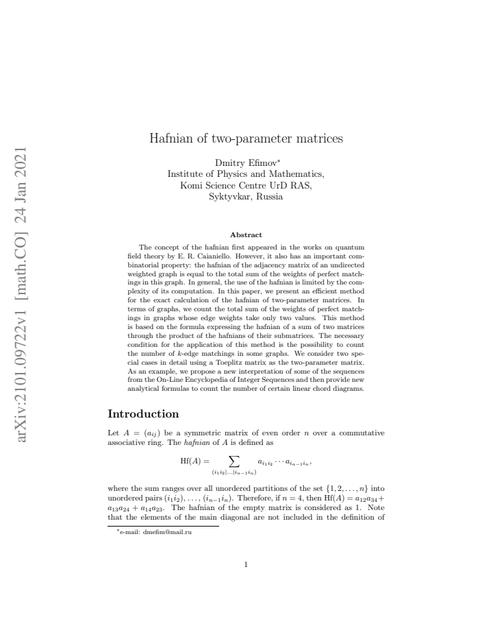 First page