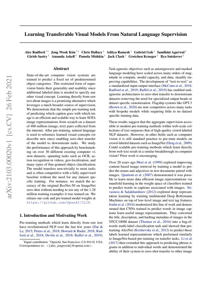 First page