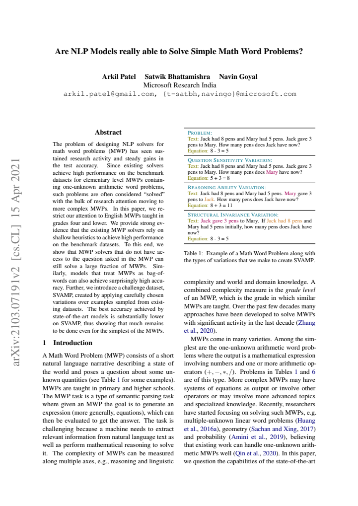 First page