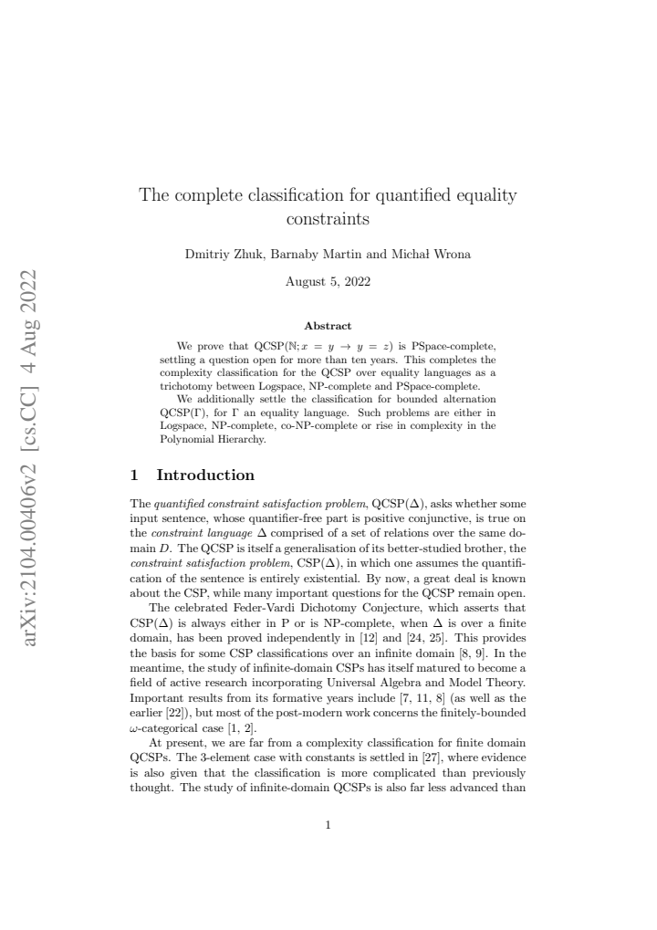 First page