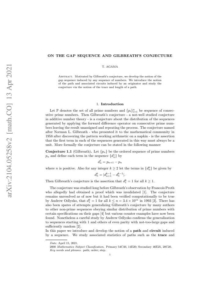 First page