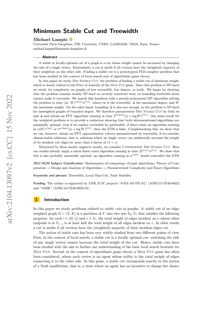 First page