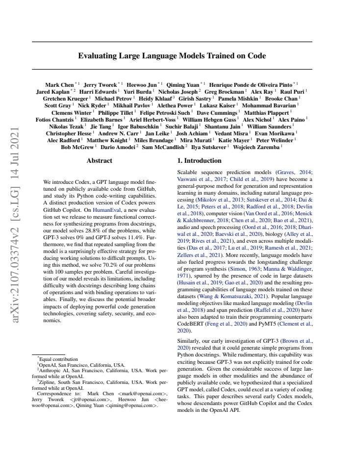 First page