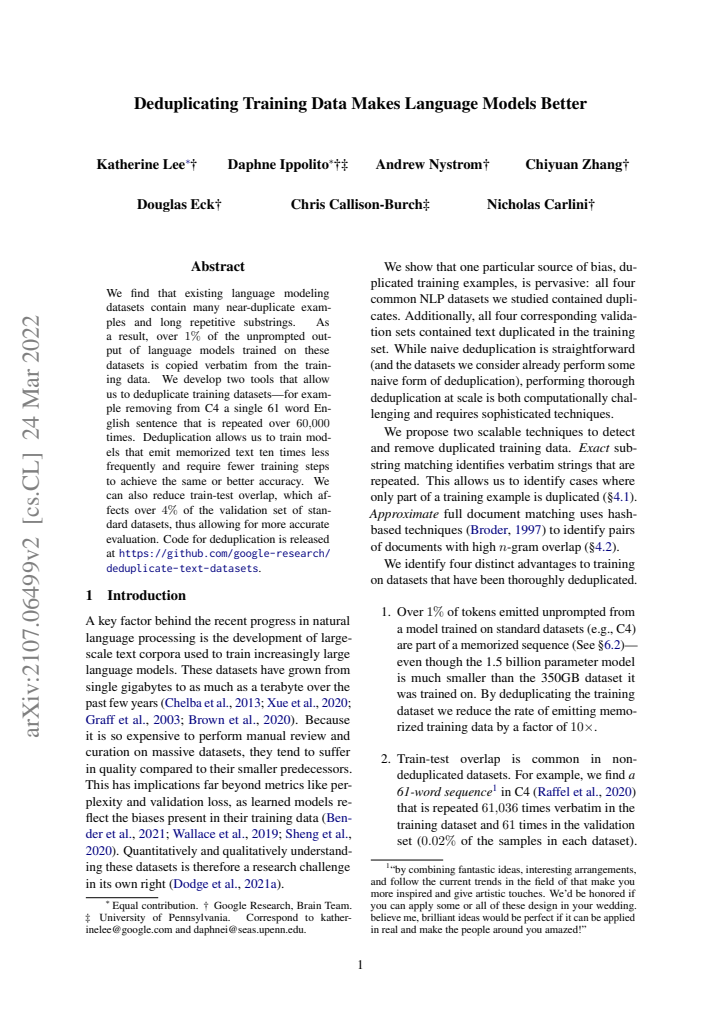 First page