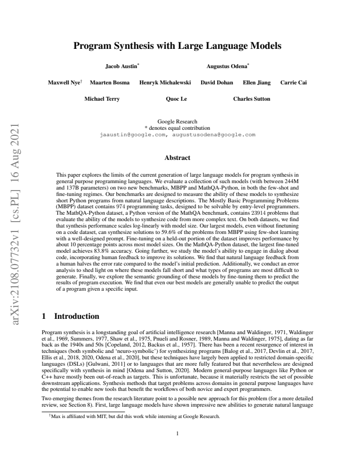 First page