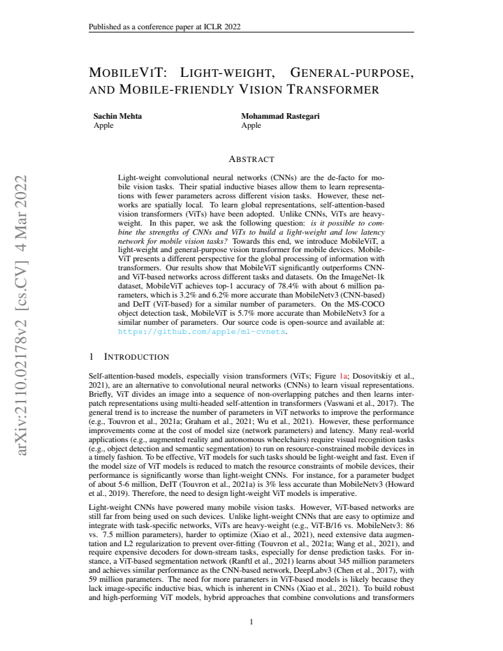 First page