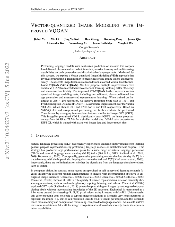 First page