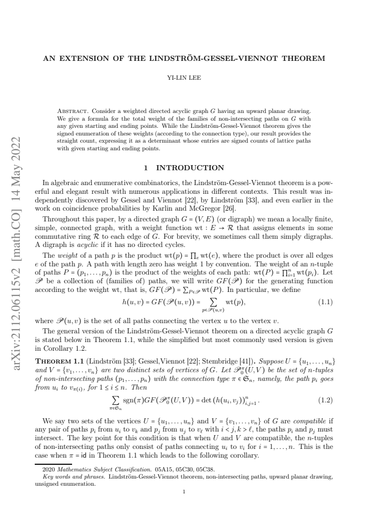 First page