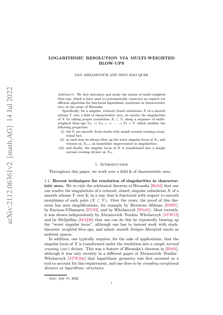 First page