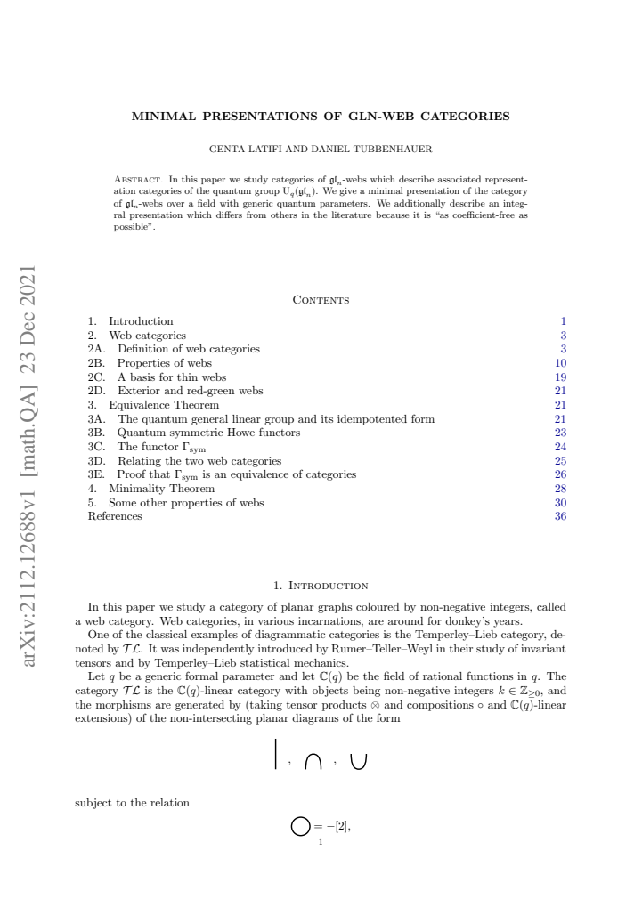 First page
