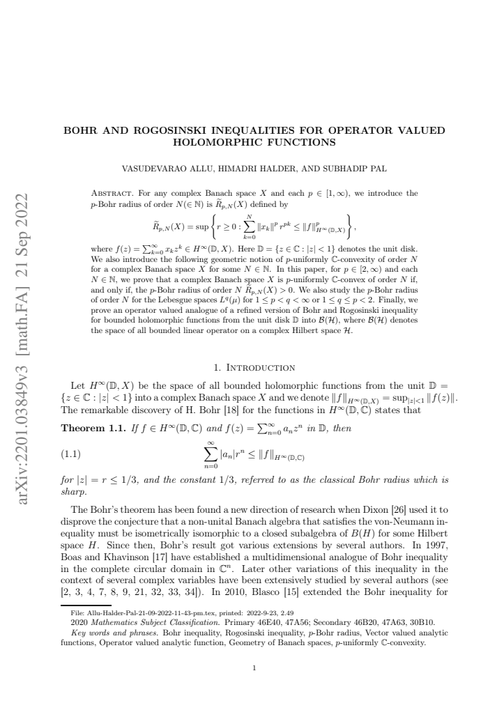 First page