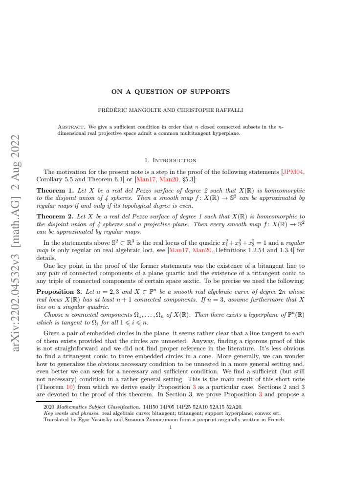 First page