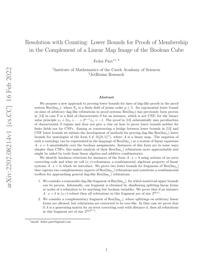 First page